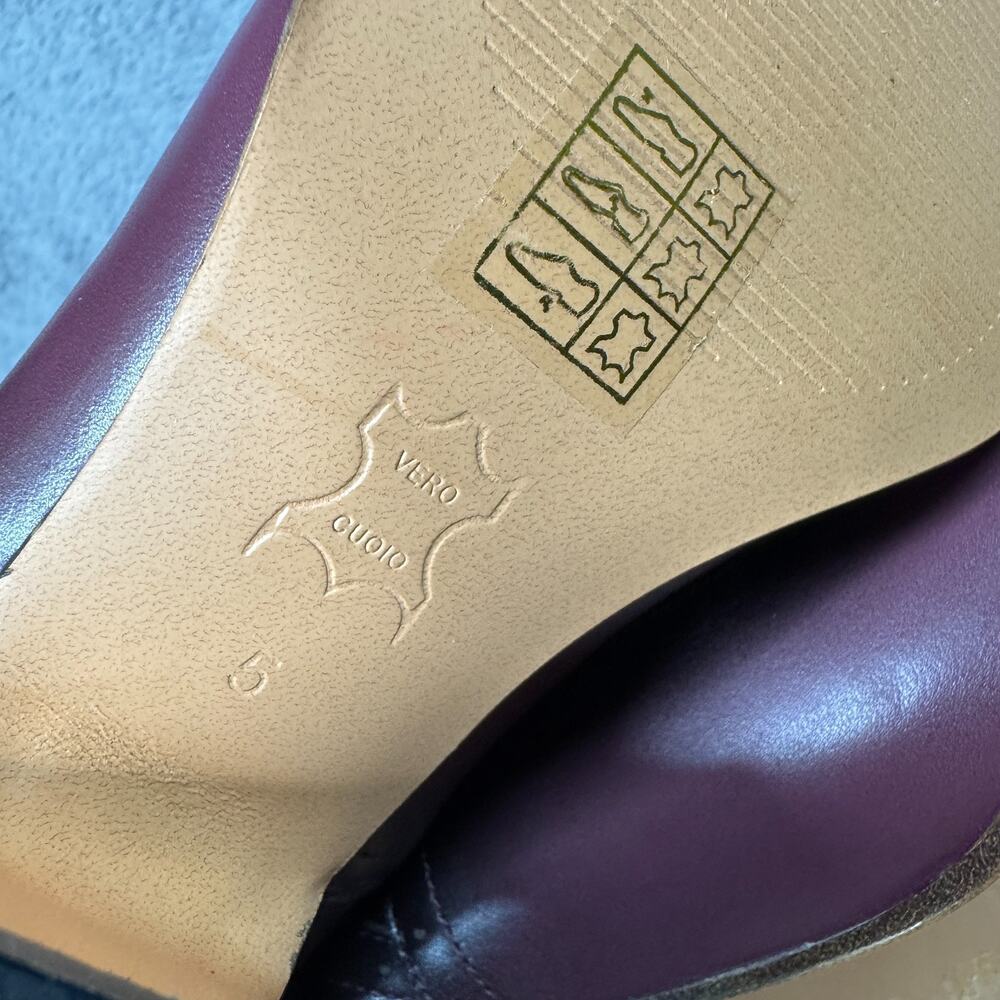 American Duchess Londoner Edwardian Oxfords Cherry Purple US 5 Leather Heels - Picture 8 of 9